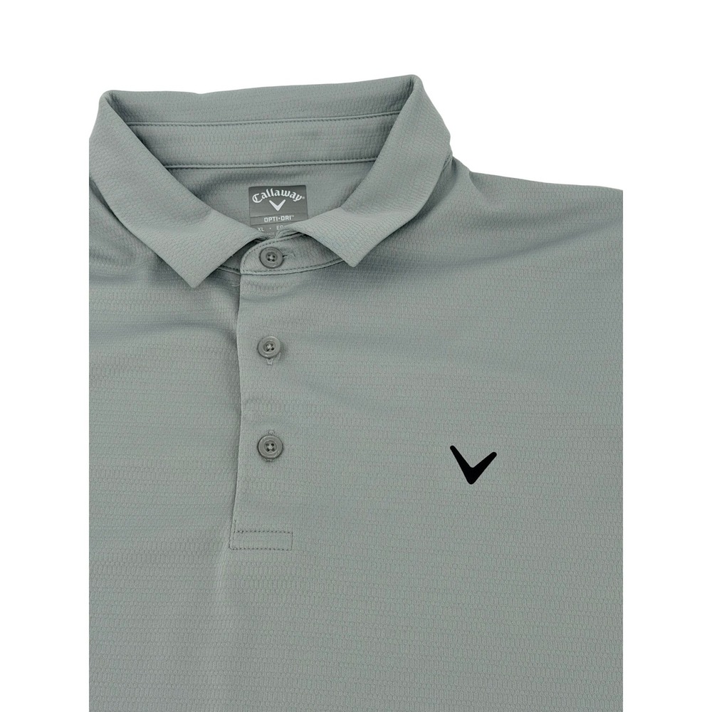Callaway Golf Polo Shirt Mens XL Gray Excellent Opti-Dri Short Sleeve